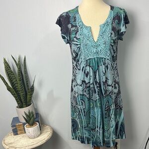 Unity World Wear Teal Dress Size Medium